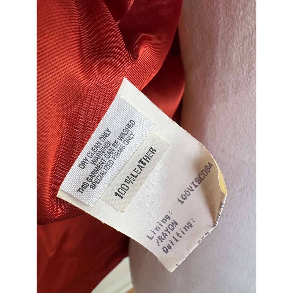 Y2K Vintage Adrienne's Vittadini Orange Suede Jacket Size 8 Made In Italy Chic - Picture 6 of 9